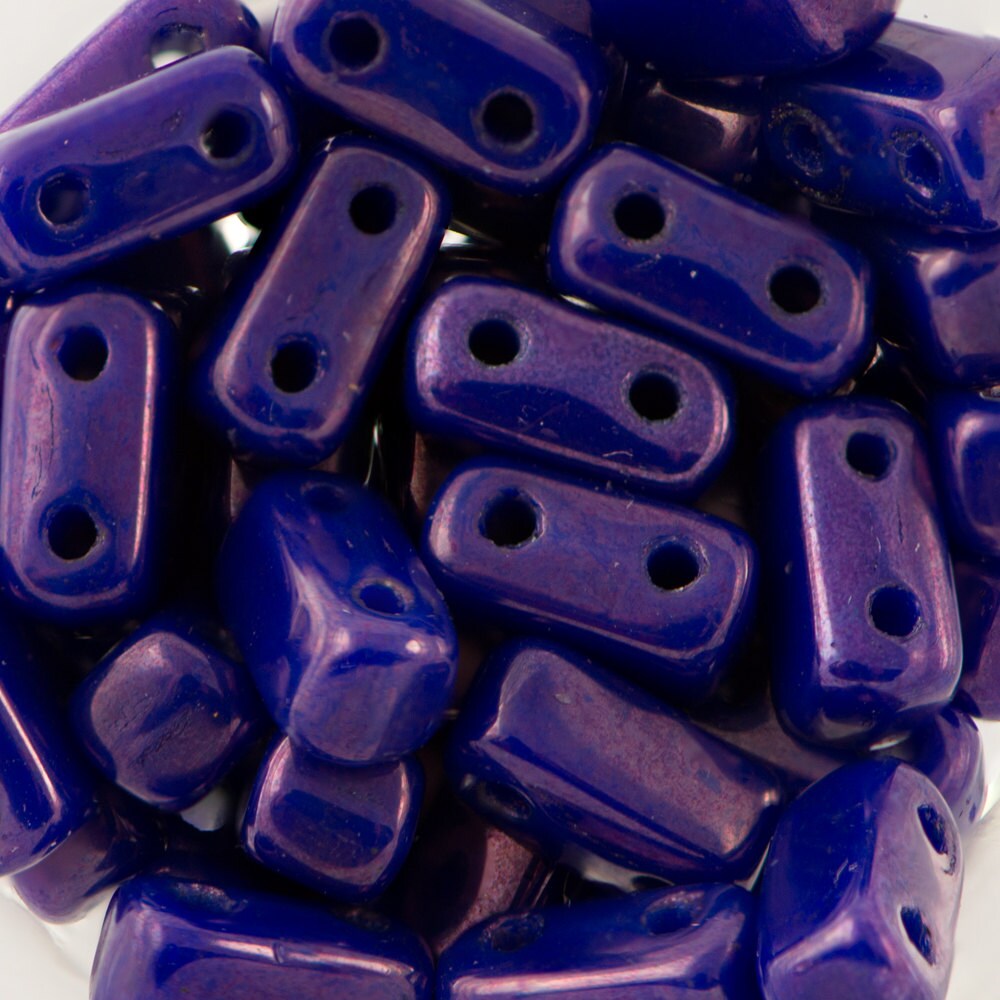 3/6mm Indigo Vega Czech Mate Brick Beads (50)