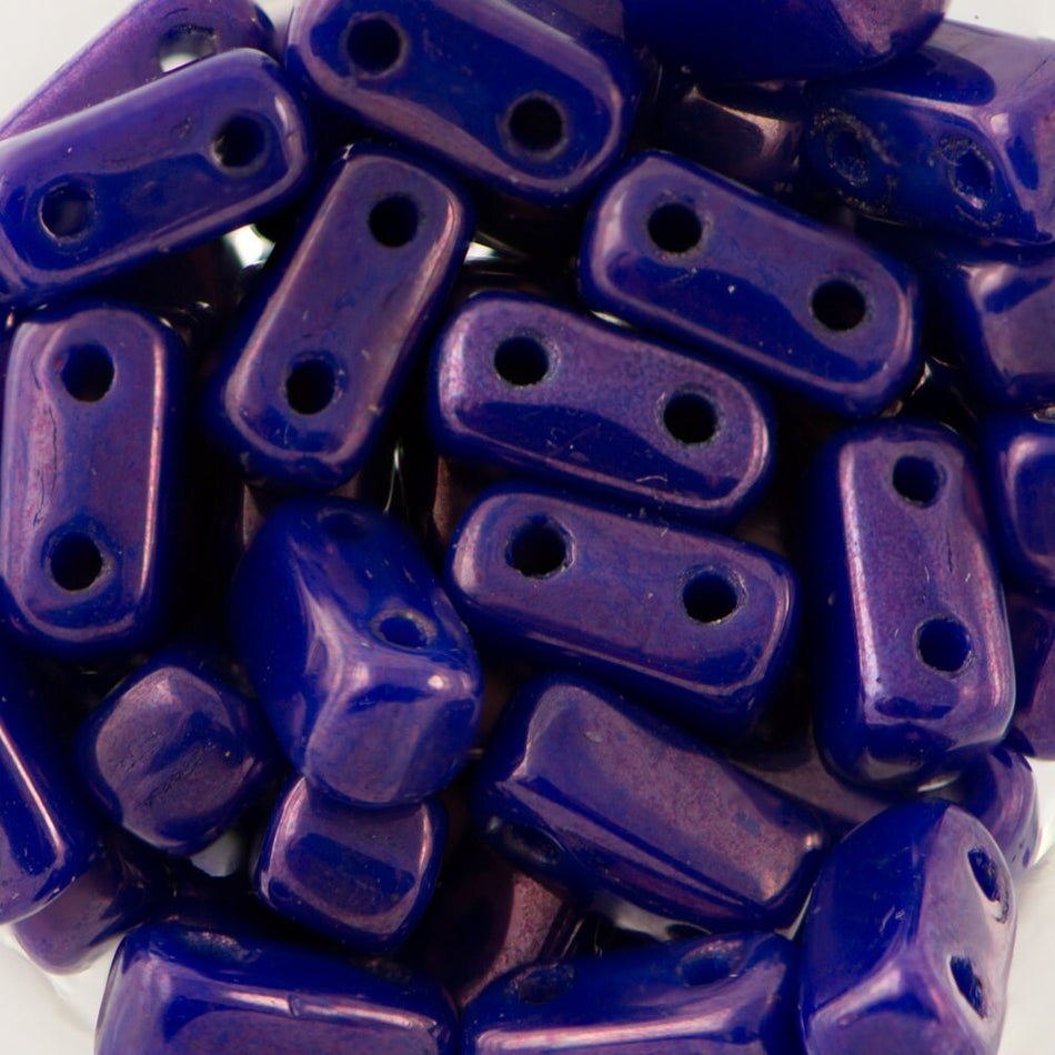 3/6mm Indigo Vega Czech Mate Brick Beads (50)