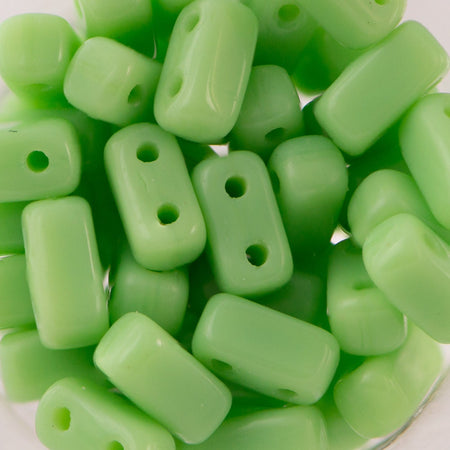 3/6mm Honeydew Czech Mate Brick Beads (50)