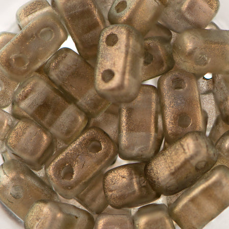 3/6mm Halo Linen Czech Mate Brick Beads (50)