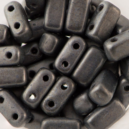 3/6mm Matte Hematite Czech Mate Brick Beads (50)