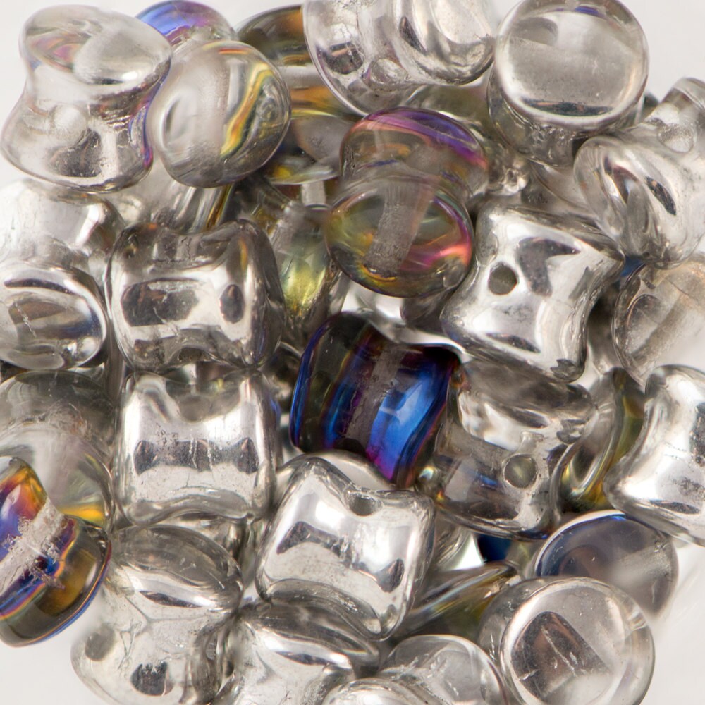 6x4mm Helio Blue Crystal Preciosa Czech Pellet Glass Beads (50)