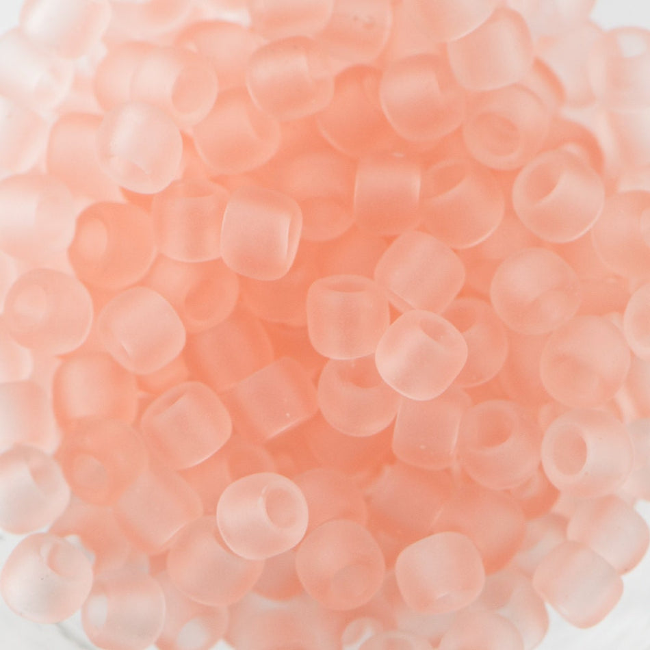 8/0 TOHO ROUND Transparent Frosted Rosaline Seed Bead (8g)