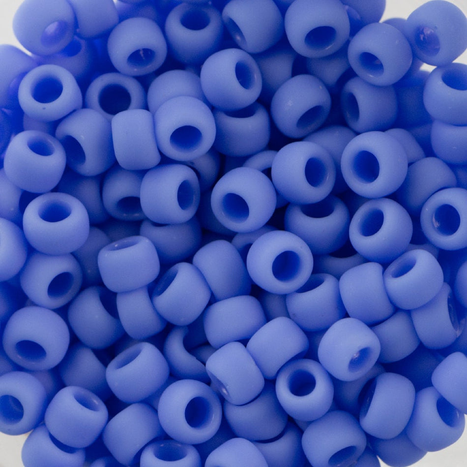8/0 TOHO ROUND Opaque Frosted Periwinkle Seed Bead (8g)