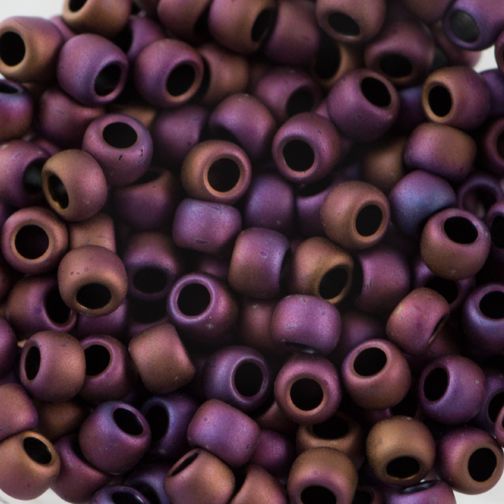 8/0 TOHO ROUND Matte Color Mauve Mocha Seed Bead (8g)