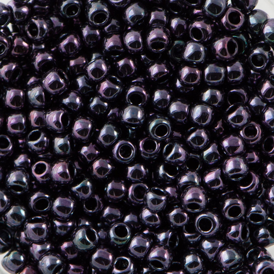 11/0 TOHO ROUND Metallic Amethyst Gun Metal Seed Bead (8g)