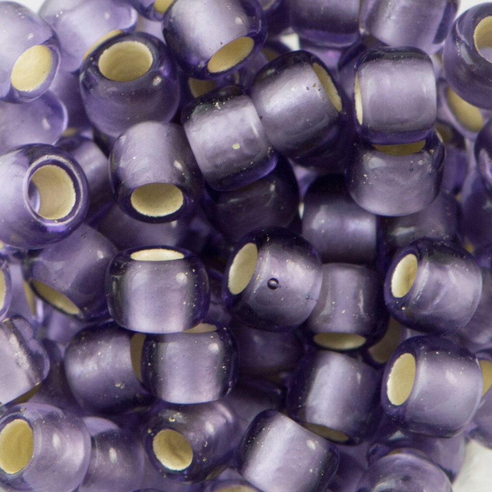 6/0 TOHO ROUND Silver Lined Frosted Light Tanzanite Seed Bead (8g)