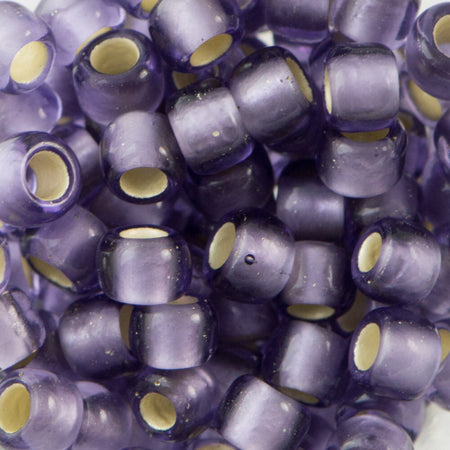 6/0 TOHO ROUND Silver Lined Frosted Light Tanzanite Seed Bead (8g)