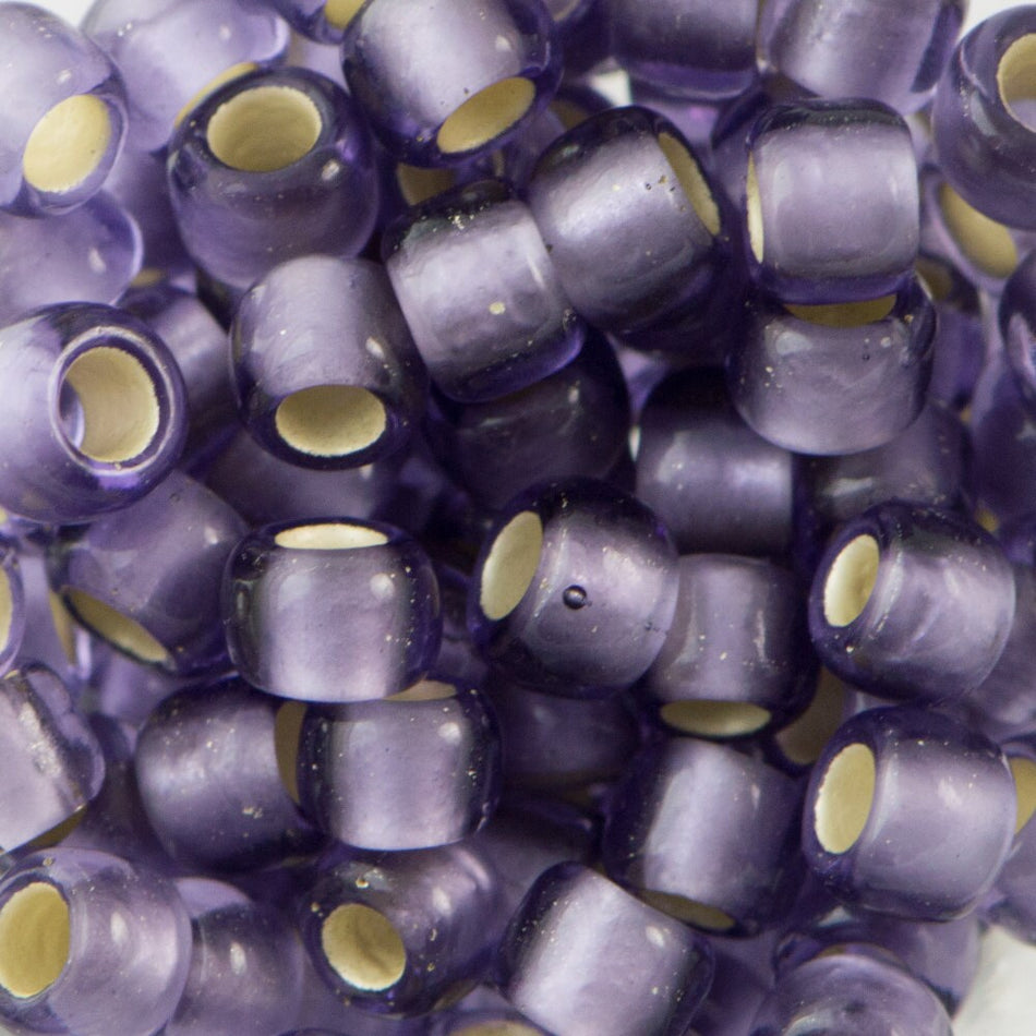 6/0 TOHO ROUND Silver Lined Frosted Light Tanzanite Seed Bead (8g)