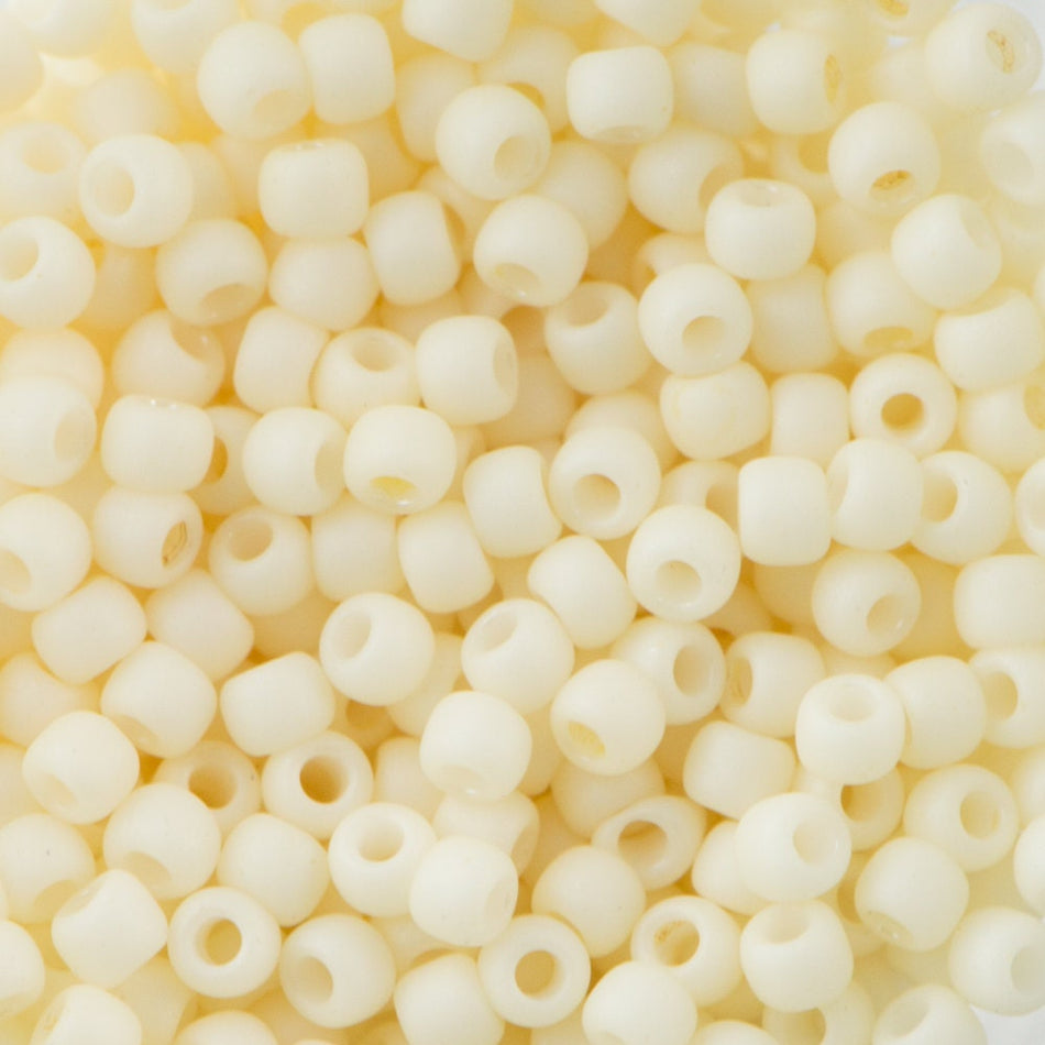 11/0 TOHO ROUND Opaque Pastel Frosted Egg Shell Seed Bead (8g)