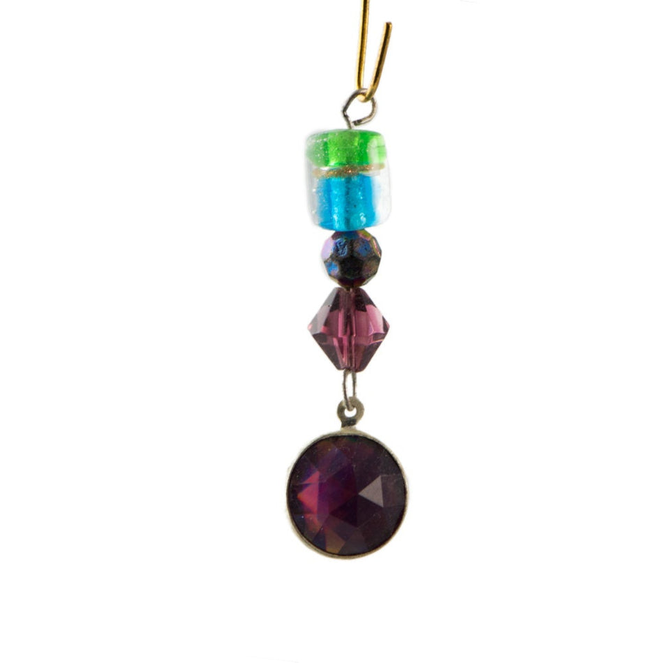 Vintage Assorted Glass Bead Drops with Silver Links drp116