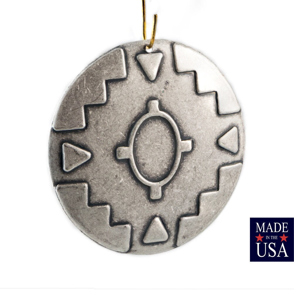 1 Hole Silver Ox Southwestern Drop / Pendant with 14x10mm Setting (2) mtl484B