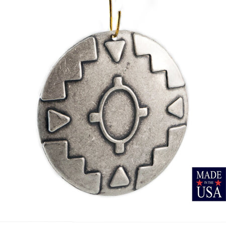 1 Hole Silver Ox Southwestern Drop / Pendant with 14x10mm Setting (2) mtl484B