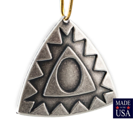 1 Hole Silver Ox Southwestern Drop / Pendant with Setting 27mm (4) mtl485B