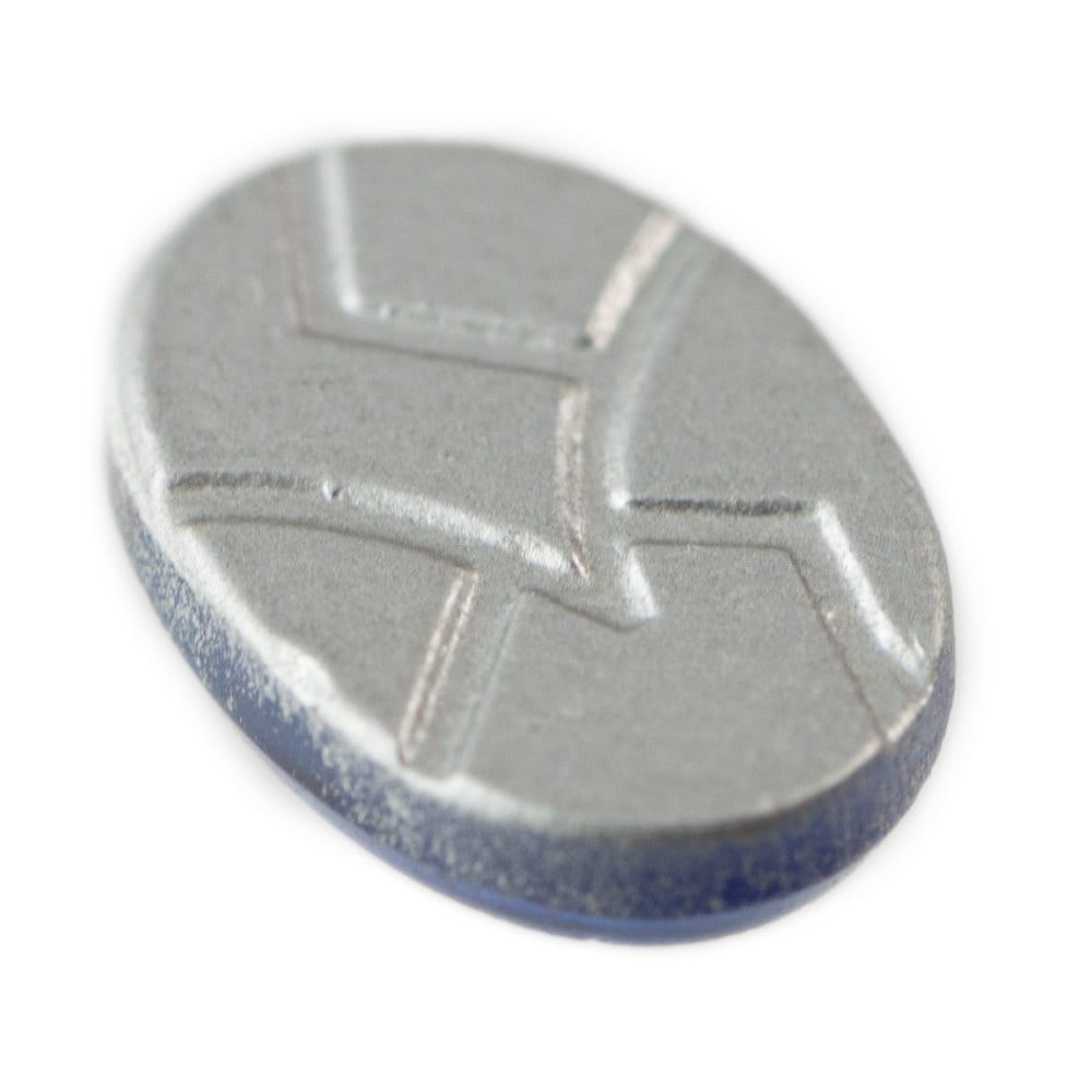 Vintage Red Blue Silver Glass Cabochon 18x13mm (2) cab871A