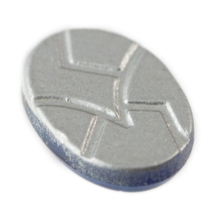Vintage Red Blue Silver Glass Cabochon 18x13mm (2) cab871A