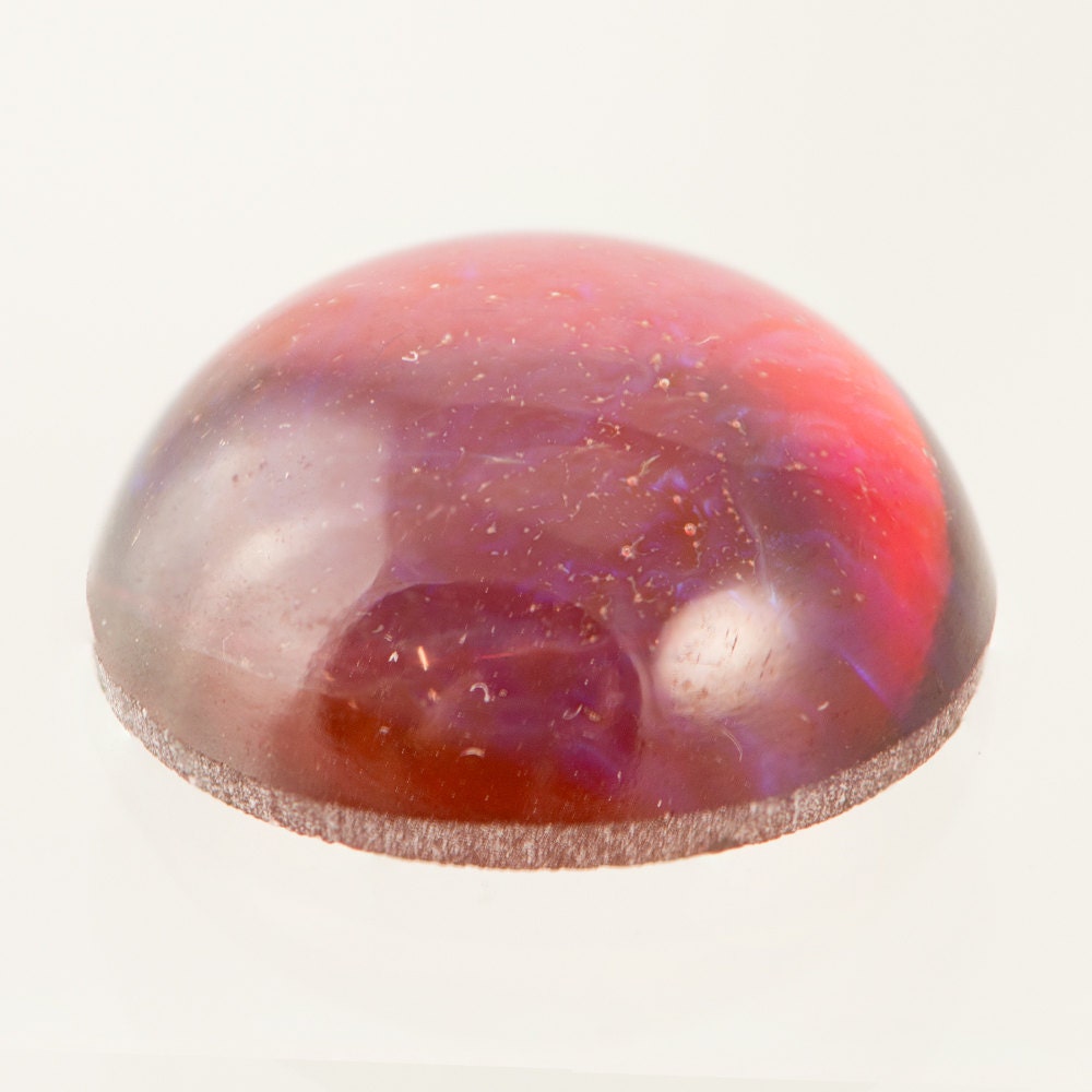 Mexican Opal Dragons Breath Glass Cabochon 9mm (2) cab3004A