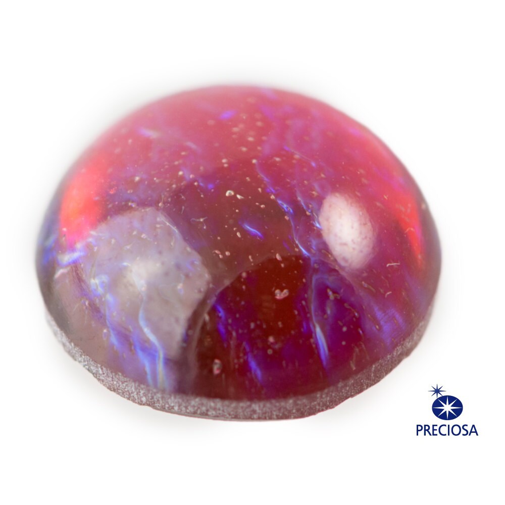 Vintage Mexican Opal Dragons Breath Glass Cabochon 15mm (2) cab3007A