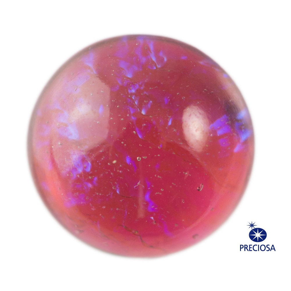 Vintage Mexican Opal Dragons Breath Glass Cabochon 15mm (2) cab3007A