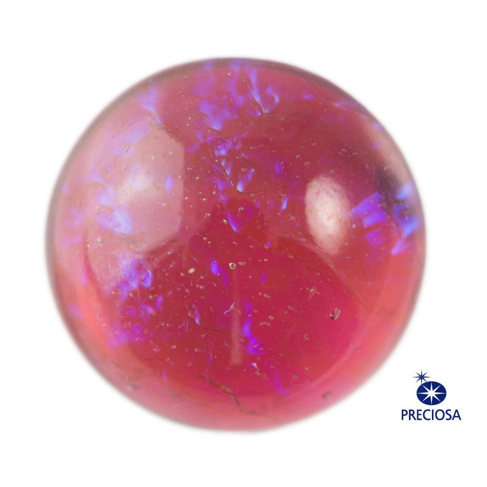 Vintage Mexican Opal Dragons Breath Glass Cabochon 15mm (2) cab3007A