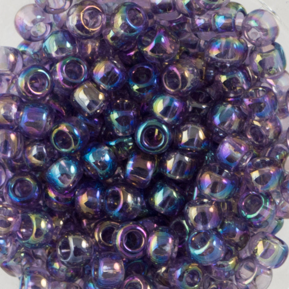 8/0 TOHO ROUND Transparent Rainbow Sugar Plum Seed Bead (8g)