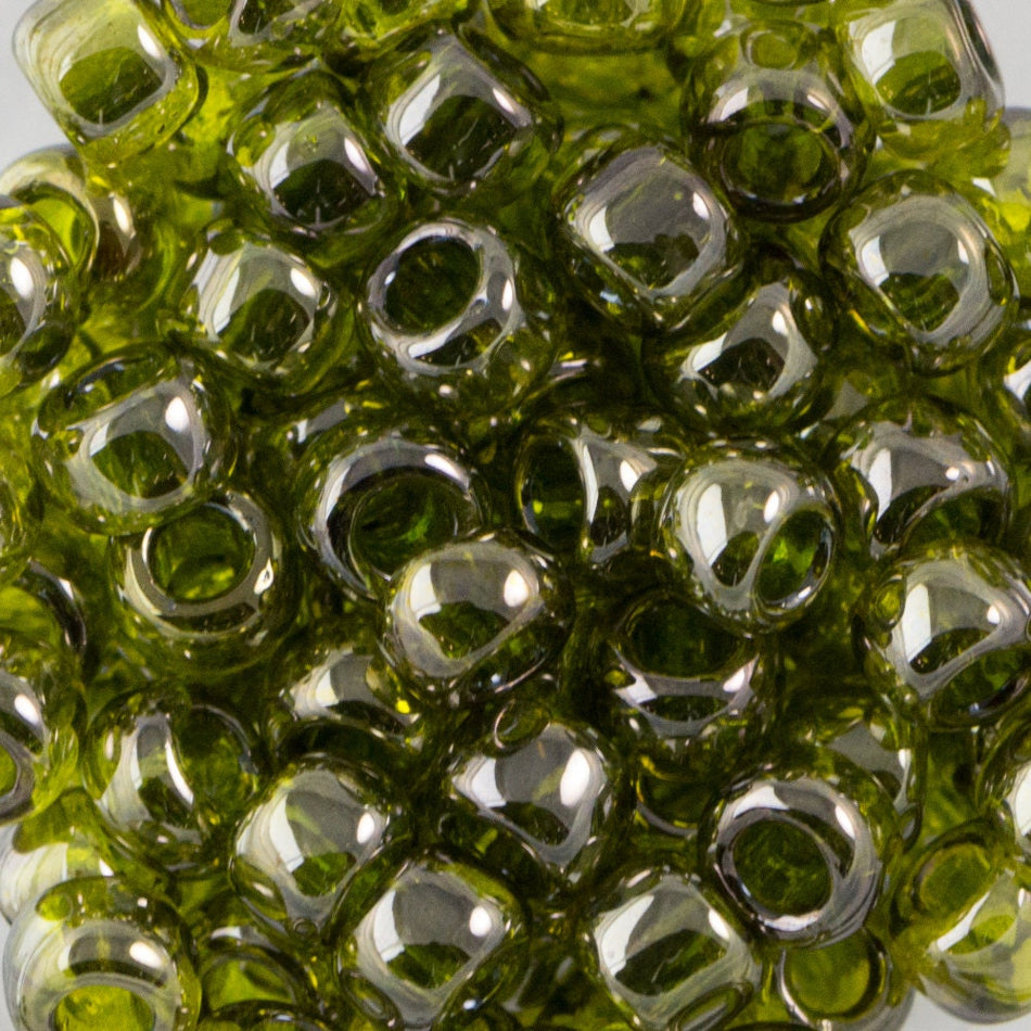 6/0 TOHO ROUND Gold Lustered Green Tea Seed Bead (8g)