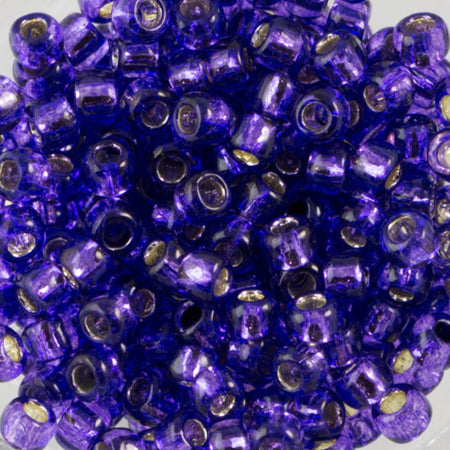 8/0 TOHO ROUND Silver Lined Purple Seed Bead (8g)