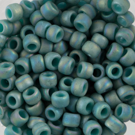 8/0 TOHO ROUND Semi Glazed Rainbow Turquoise Seed Bead (8g)