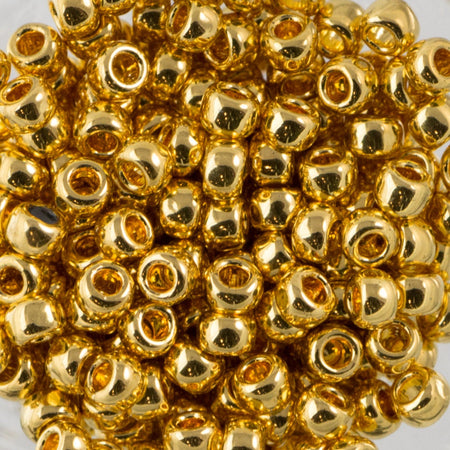 8/0 TOHO ROUND Metallic 24K Gold Plated Seed Bead (8g)