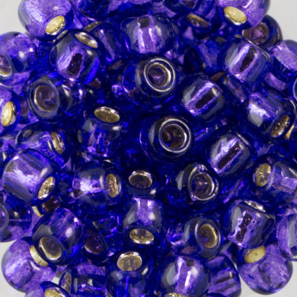6/0 TOHO ROUND Silver Lined Purple Seed Bead (8g)