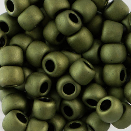 6/0 TOHO ROUND Matte Color Dark Olive Seed Bead (8g)