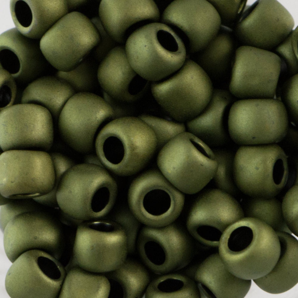6/0 TOHO ROUND Matte Color Dark Olive Seed Bead (8g)