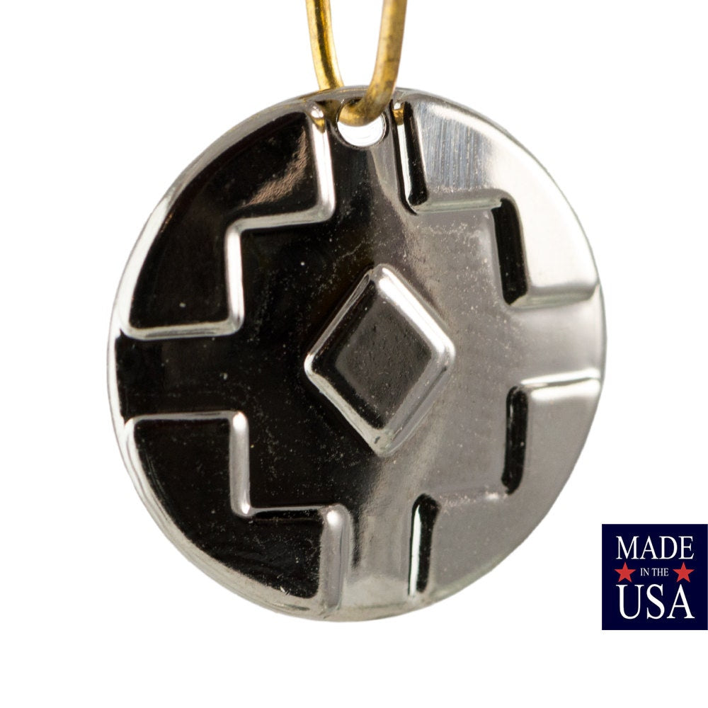 1 Hole Silver Plated Southwestern Drop / Pendant 17mm (6) mtl486H