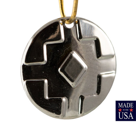 1 Hole Silver Plated Southwestern Drop / Pendant 17mm (6) mtl486H