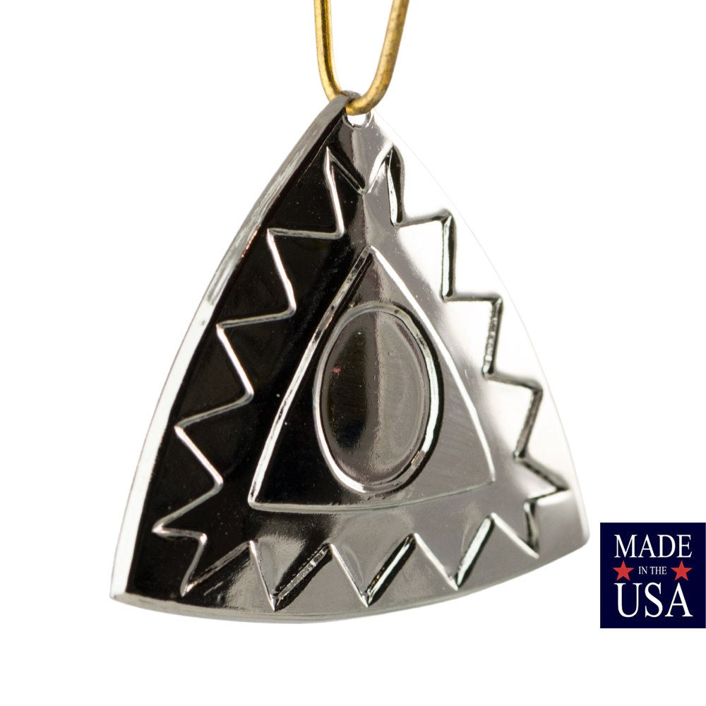 1 Hole Silver Southwestern Drop / Pendant with Setting 27mm (4) mtl485D