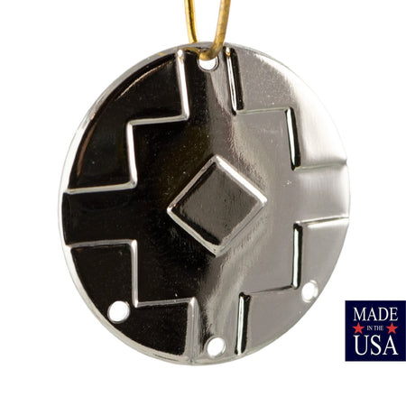 4 Hole Silver Plated Southwestern Drop / Pendant 25mm (4) mtl474G