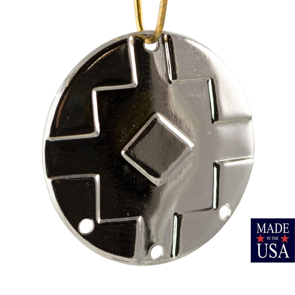 4 Hole Silver Plated Southwestern Drop / Pendant 25mm (4) mtl474G