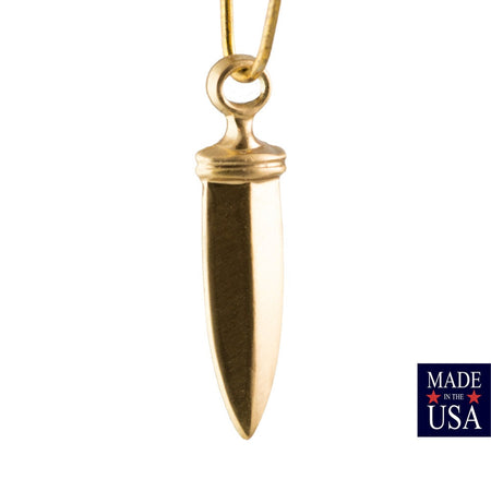 Raw Brass 1 Hole Sword Charm Pendant 25x6mm (6) chr227B