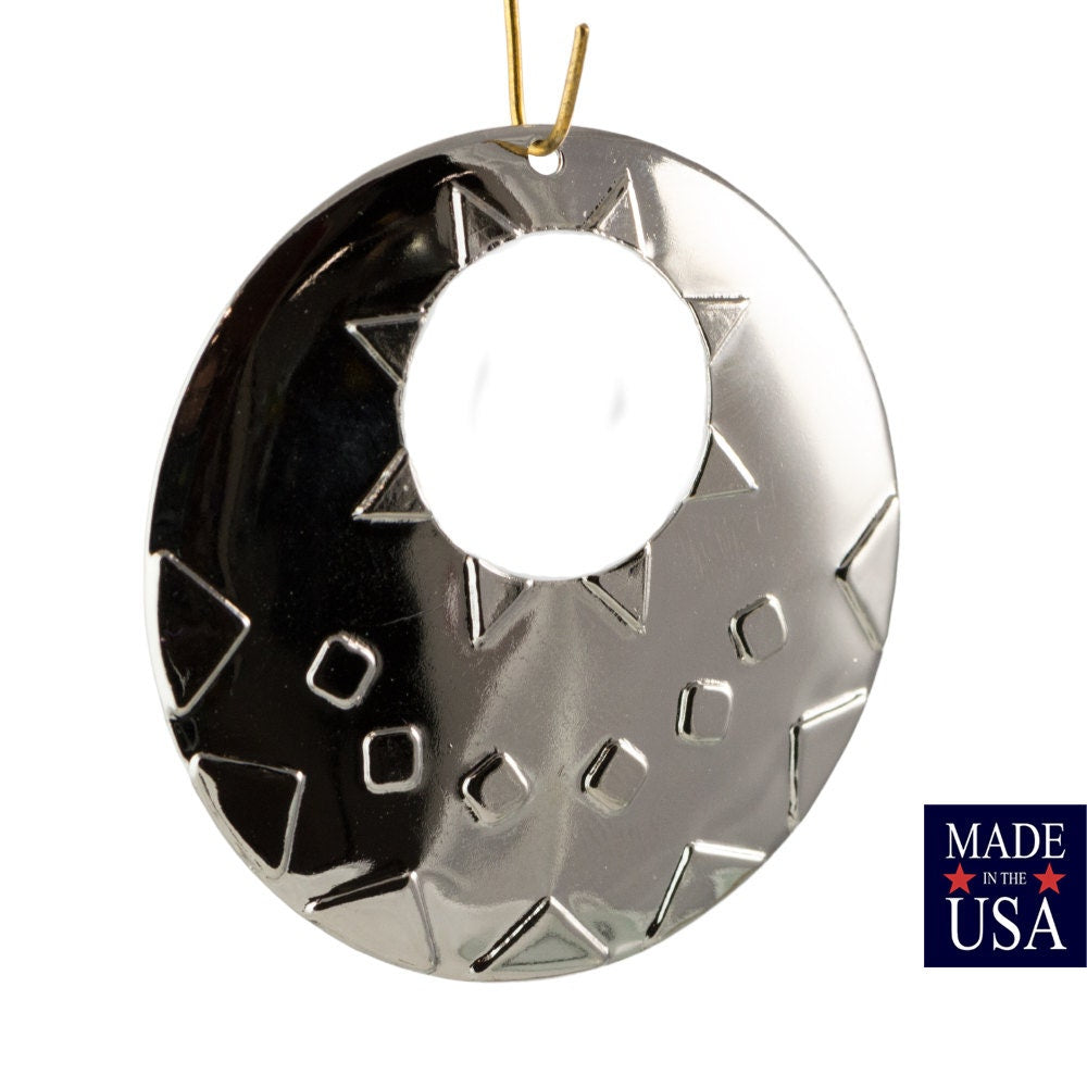 1 Hole Cutout Silver Plated Southwestern Drop / Pendant 48mm (2) mtl487C