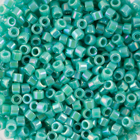 11/0 MIYUKI DELICA Opaque Turquoise AB Seed Bead (8g)