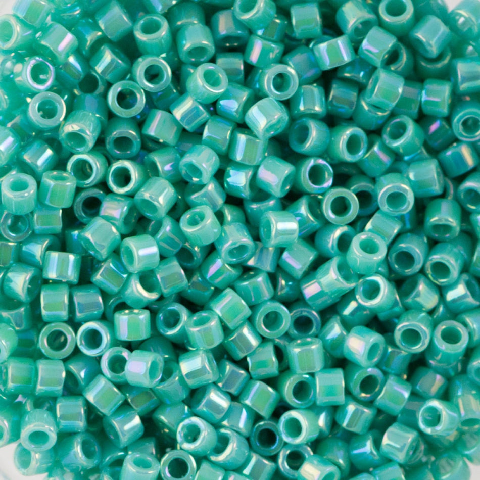11/0 MIYUKI DELICA Opaque Turquoise AB Seed Bead (8g)