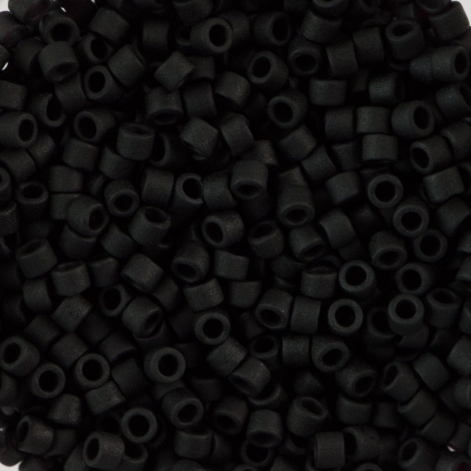 11/0 MIYUKI DELICA Matte Black Seed Bead (8g)
