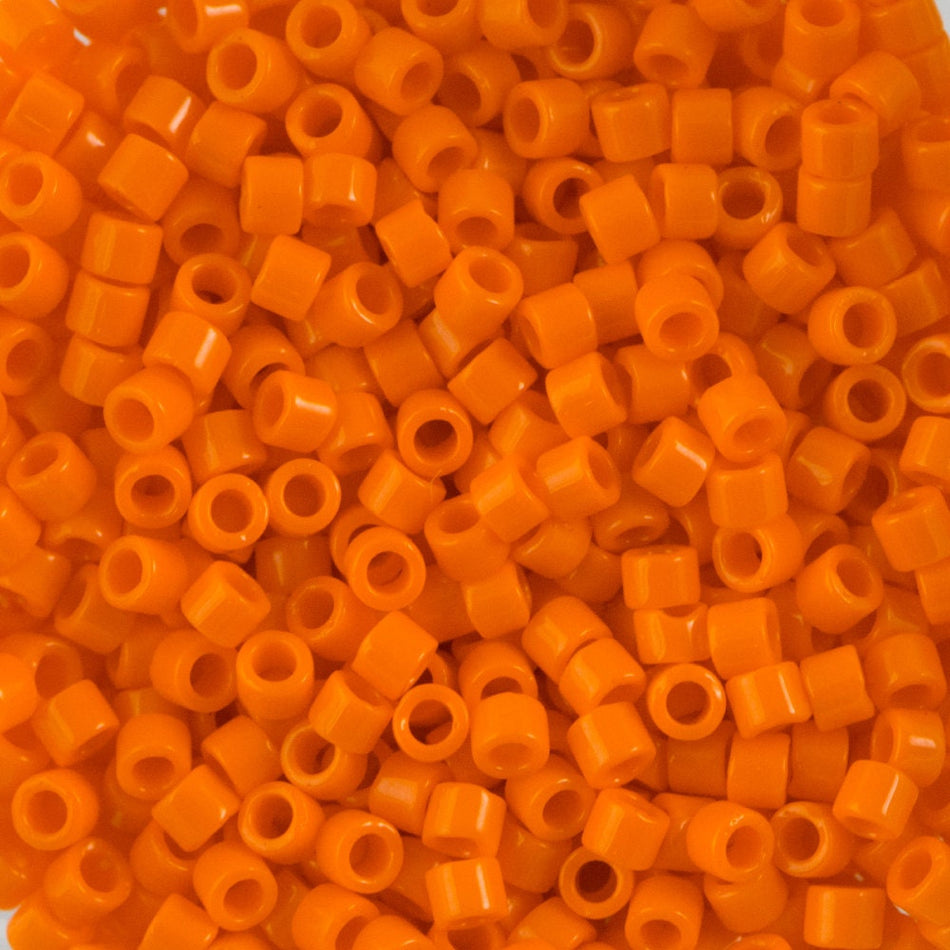 11/0 MIYUKI DELICA Opaque Orange Seed Bead (8g)