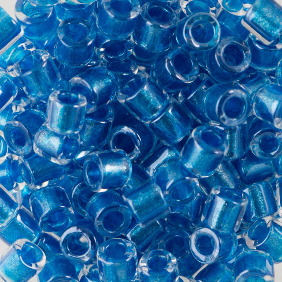 8/0 MIYUKI DELICA Sparkle Aqua Lined Crystal Seed Bead (8g)