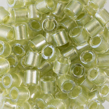 8/0 MIYUKI DELICA Sparkling Peridot Lined Crystal Seed Bead (8g)
