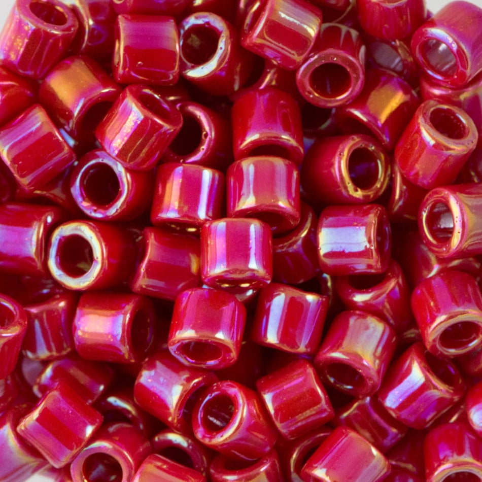 8/0 MIYUKI DELICA Red AB Seed Bead (8g)