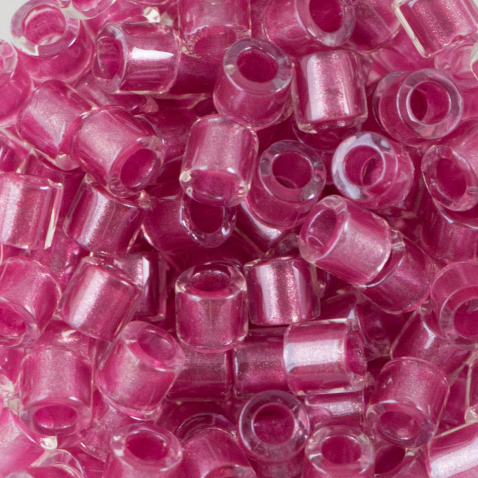 8/0 MIYUKI DELICA Sparkling Rose Lined Crystal Seed Bead (8g)