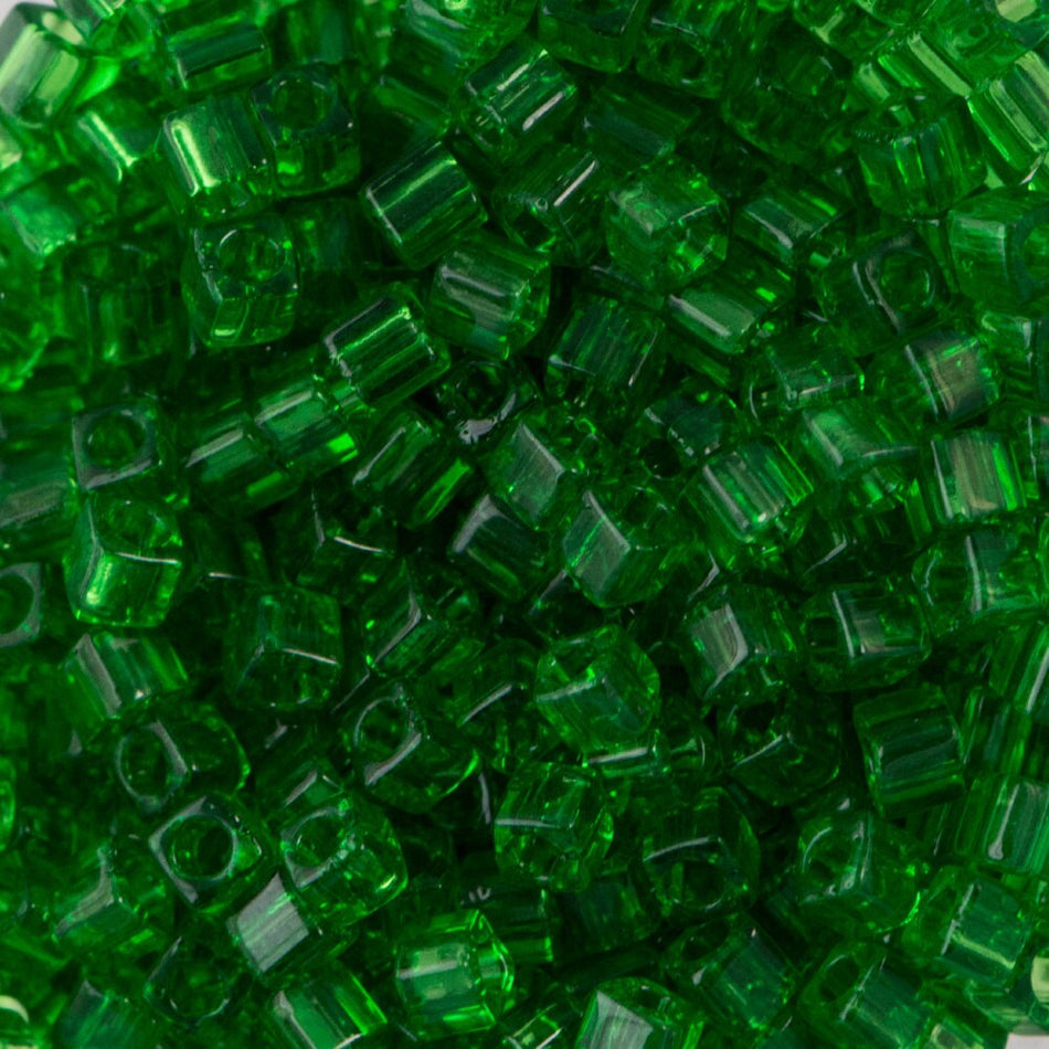 1.8MM MIYUKI CUBE Transparent Green Seed Bead (8g)