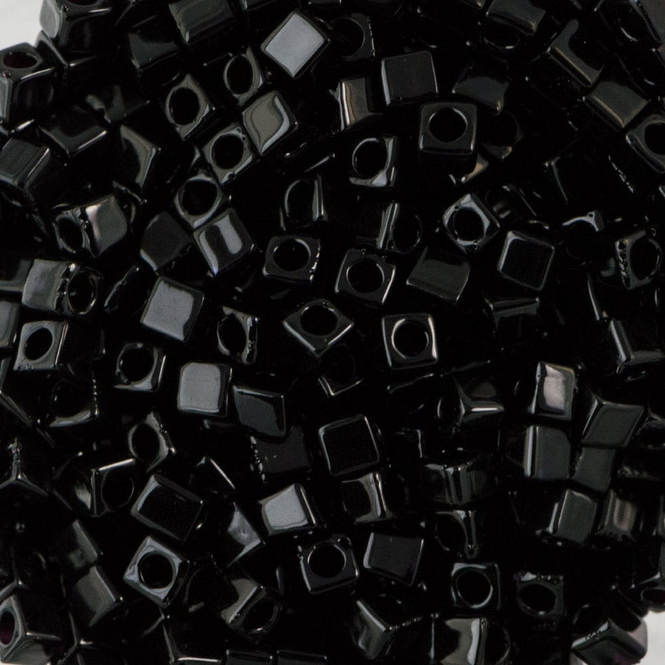 1.8MM MIYUKI CUBE Black Seed Bead (8g)