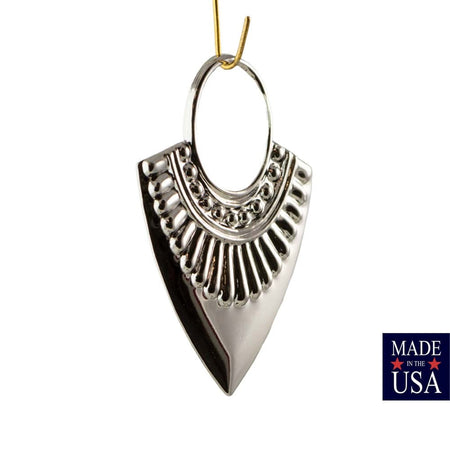 Silver Plated Open Loop Teardrop Hoop Tribal Pendant (4) mtl403T